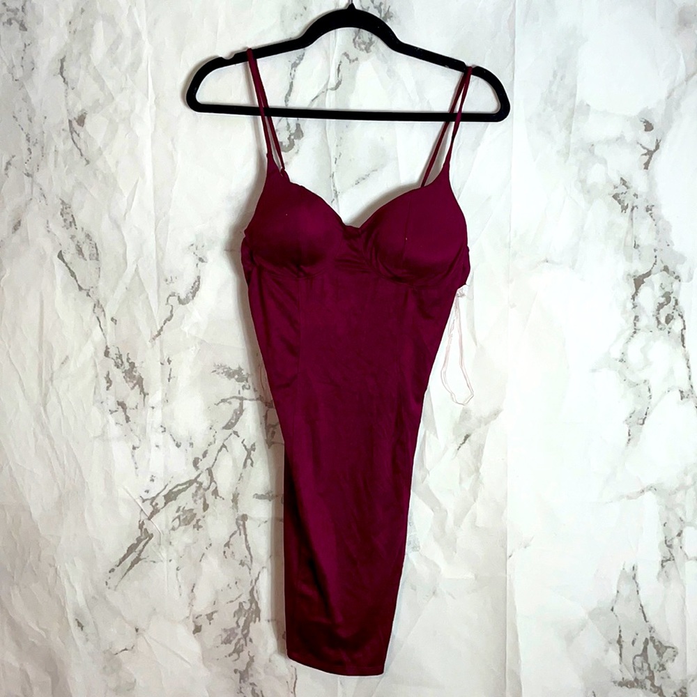 Bozzolo burgundy sleeveless dress z5